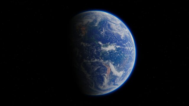 La Terre dans l'espace.