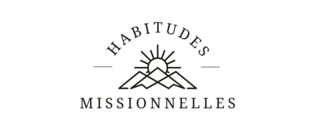 Habitudes missionnelles avec un logo représentant un soleil au-dessus des montagnes.